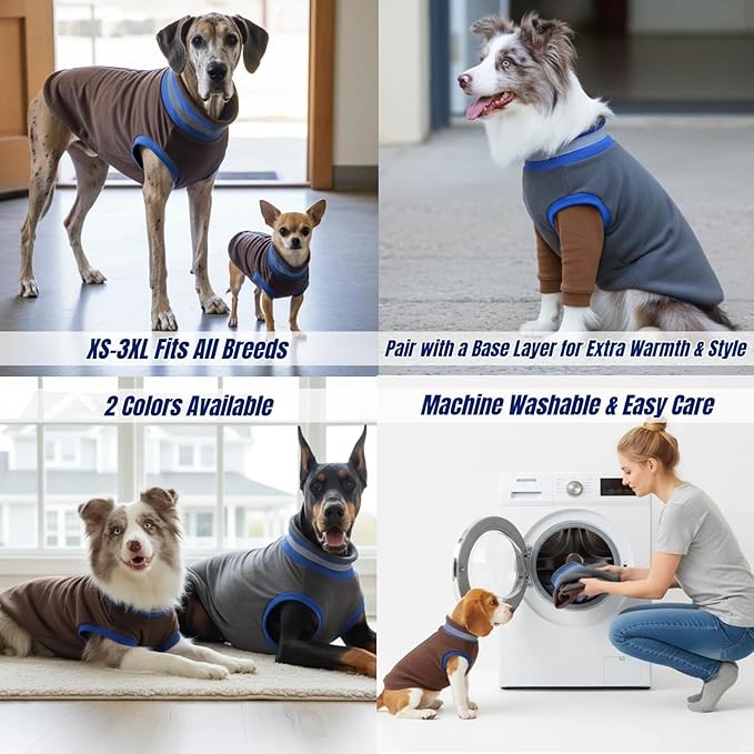 Winter Classic Warmth Dog Fleece Vest Sweater, Soft Sweaters for Small Dogs with Back-Zipper, Turtleneck Puppy Vests Sweatshirt, Pet Coat Clothes with Reflective Strip for Chihuahua, Yorkie(Gray, XS)