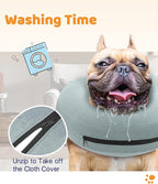Supet Inflatable Dog Cone Collar Alternative for Large, Medium, & Small Dogs & Puppies - Soft, After Surgery