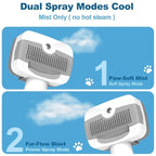 3 in 1 Pet Steam Brush for Dogs & Cats – Self Cleaning, Hair Removal Comb Steam for Shedding & Grooming for Long & Short Haired Pets,Includes Pet Essence