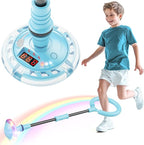 Flooyes Skip Ball for Kids, Ankle Skip Ball Toy with Counter, Timer and Cal Calculator, Boys Christmas Birthday Gifts for Age 6 7 8 9 10+, Rechargeable Colorful Flash Wheel Skip Ball for Boys