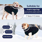 AOFITEE Dog Coat, Warm Dog Jackets for Small Dogs, Dogs Winter Coat with Harness Built in, Reflective Pet Winter Jacket, Waterproof Windproof Puppy Puffer Jacket Fleece Vest, Navy XS