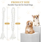 Dog Rope Toys for Small Aggressive Chewers, Tough Cotton Chew Toy, 16in Indestructible, Tug of War Dog Pull Rope Teeth Cleaning(2 pack-16Inch)
