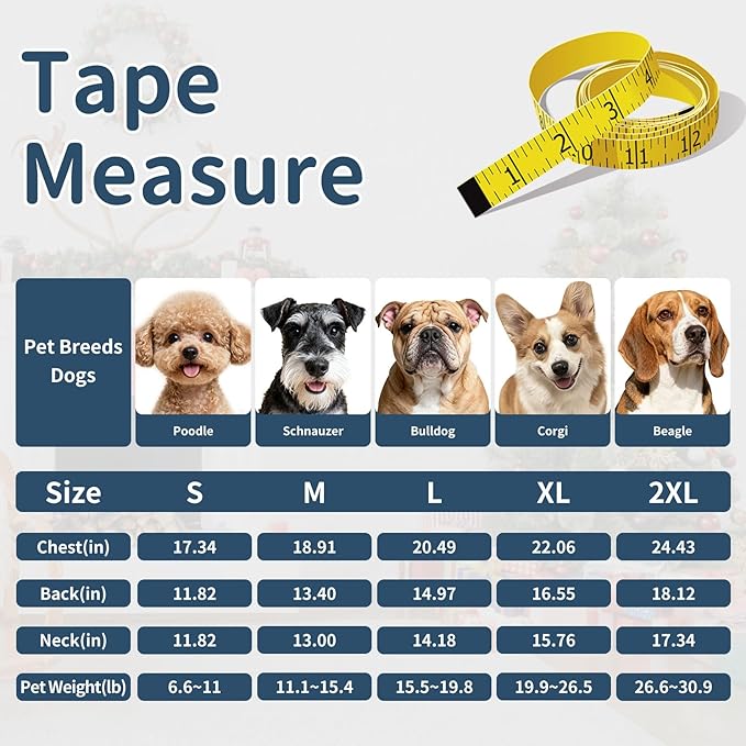 Dog Winter Coat for Small & Medium Dogs (Up to 31lb), Waterproof Dog Coat with Harness, Puppies Windproof Puppy Puffer Jacket, Snowsuit for Dachshund,Frenchie, Corgi (Classic Blue, XLarge)