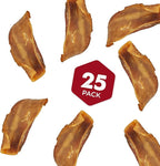 Best Bully Sticks Half Pig Ears for Dogs - 25 Count (Pack of 1) - All-Natural, USA Baked and Packed, Single Ingredient, 100% Pork, Easily Digestible - Puppies, Small, Medium, Large Breed