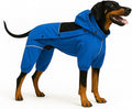 LOVELONGLONG Waterproof Dog Raincoat with Removable Hood – Outdoor Full Body Dog Jacket, Windproof Snowproof Shell Suit – All Season Pet Rain Gear Blue XXS