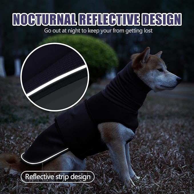 Dog Anxiety Vest,Pet Calming Hoodie Breathable Dog Anti-Anxiety Jacket for Thunder Fireworks and Separation,Blue M