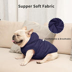 Fleece Lining Extra Warm Dog Hoodie in Winter for Large Dogs Jacket Pet Coats with Hooded,Blue XXL