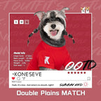 Koneseve Dog Shirt Breathable Cloth Stretchy for Small Medium Dogs 2-Pack Sunny Red & Smoky Blue 2XL