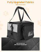 PETUX Small Cat Carrier - Pet Carrier Airline Approved for Kitten Under 10 lb - Escape-Proof, Foldable and Portable Cat Carriers with Removable Bag and Safety Buckle for Travel, Vet Visits - Grey