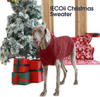 IECOii Thermal Knitted Dog Sweaters - Small Dachshund Sweater for Dogs Girl Boy, Christmas Sweater for Cold Weather, Pug, Wiener Sweaters, DarkRed - M