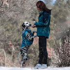 VIVAGLORY Frostfit Dog Coat, Dog Jacket for Winter & Cold Weather, Warm Fluffy Fleece Lined Water Resistant Reflective for Puppy, Coat with Velcro Fastening & Leash Hole, S, Turquoise