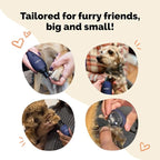 LuckyTail Pet Nail Grinder for Dogs and Cats - Super Quiet and Low Vibration Electric Dog Nail Grinder with 2 LED Lights - USB Rechargeable and Cordless - 2 Speeds - Small to Large Pets - Dark Blue
