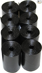 120 Easy Open & Strong Leak-Proof Poop Bags Dog Waste Bags 13.25 x 9" Made in USA .Bags are easier to tie than standard 12 inch bags (Black)