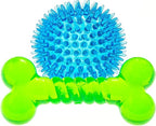 Spiky Ball and Bone for Small Dogs - Puppy Teething Toys Bone Dog Toy Set for Smart Newborn Pet - Doggy Interactive Chew Mini Dental