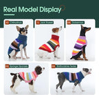 Kuoser Dog Sweater, XS Dog Sweater Pet Cable Knitted Pullover Warm Clothes, Puppy Turtleneck Classic Knitwear Soft Thickening Christmas Outfit, Cold Weather Thermal Wear for Small Dogs, Red XS