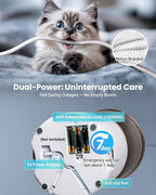 Automatic Cat Feeder for 3 Cats, 6L/25 Cup Cat Food Dispenser with Strong Anti-Jam System, Dual-Effect Desiccant, Smart WiFi App Control Pet Feeder, Automatic Dog Feeder for Cats and Small Dog