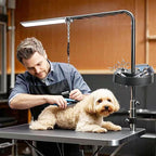 Adjustable Pet Grooming Organizer for Grooming Arms - Multi-Compartment Holder for Tools and Accessories