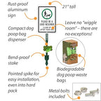 SmartSign Be A Good Neighbor Clean Up After Your Dog Yard Sign & Clip-On Preloaded Dispenser Combo/Kit with 135 Dog Poop Waste Bags, 7"x10" Rust-proof Aluminum Sign with 18-inch Steel Stake