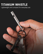 TISUR Titanium Emergency Whistle,120db Safety Whistle with Lanyard,Outdoor Survival Small Whistle for Life Saving,Hiking,Pets Training,Coach Sports