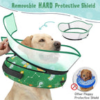 Elevated Inflatable Dog Cone Collar to Stop Licking, Dog Donut Collar After Surgery, Soft Dog Cone Alternative for Small Medium Large Dogs