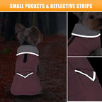 iBuddy Dog Winter Coats with Fleece Vest,Waterproof Warm Dog Snow Jacket Windproof, Reflective Adjustable Pet Dogs Cold Winter Coat for Dogs Girl Boy