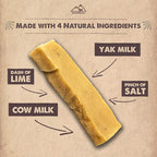 peaksNpaws Premium Yak Cheese Dog Treats - Natural Yak Chews from Himalayan Mountains - Grain Free, Lactose Free - Easily Digestible, 100% Eco-Friendly Packaging (3 Lb. Bag)