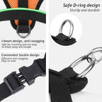 shudyear Summer cat Chest Harness and Leash, Anti-Escape Adjustable Soft mesh cat Leash and Chest Harness Set for All Types of Cats cat Vests (Size L, Orange)