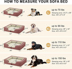 Orthopedic Dog Beds for Large Sized Dogs, Waterproof Memory Foam Large Pet Bed with Sides 36x27Inch, Non-Slip and Egg-Crate Foam Big Dog Couch Bed with Removable Washable Cover, Pink