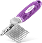 Poodle Pet Bundle - Detangling Pet Comb for Removing Matted Fur, Knots, and Tangles + Dematting Fur Rake Comb Brush for Dogs and Cats + Slicker Brush for Grooming and Deshedding Pet Undercoat Hair