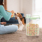 5Lbs /6Qt/5L Airtight Cat Dog Food Storage Container with Upgraded Large Nozzle BPA-Free, Pet Food Storage Containers for Rice, Grain, Pet Food, Flour, Dog Treat Storage-2 Pack Green