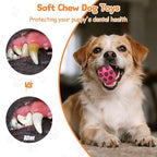 Squeaky Dog Toys, Soft Chewing Dog Balls, 6 Pcs Interactive Squeak Fetch Playing Pet Toy, Durable Bouncing Toys to Keep Them Busy, 2.6" Egg Ball for Puppies Small Breeds