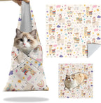 27.6"Cat Grooming Wrap, Self Adhesive Cat Wrap for Cutting Nails, Anti-Escape Calming Cat Swaddle Wrap for Medicine Ear Cleaning, Alpaca Anti-Scratch Cats Burrito Restraint Blanket, Pet Tool(6-10 lbs)