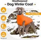Dog Coats for Small Dogs, Warm Dog Puffer Vest for Winter Waterproof, Lightweight Down Pet Coats with Zipper & Neck Wrap, Warm Jacket for Dachshund, West Highland White Terrier, Orange S