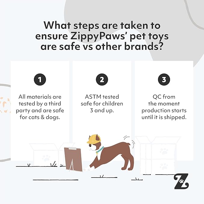 ZippyPaws Squeakie Crawler- No Stuffing Dog Toy to Keep Them Busy, for Small, Medium, & Large Dogs, Squeaky Pet Toy for Boredom, Unstuffed Chew Toy, Soft Plush Puppy Products, Betsey The Ladybug- 10"