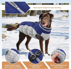 Dog Jackets for Large Dogs, Large Dog Winter Coat, Pet Cold Weather Coats, XXXL Pet Jacket with D-Ring, Waterproof Coat with Back Zipper, Snowsuit Labrador German Shepherd Doberman,Blue,XXXL