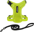 Voyager Step-in Lock Adjustable Cat Harness w. Cat Leash Combo Set with Neoprene Handle 5ft - Supports Small, Medium and Large Breed Cats by Best Pet Supplies - Lime Green, XS