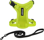 Voyager Step-in Lock Adjustable Cat Harness w. Cat Leash Combo Set with Neoprene Handle 5ft - Supports Small, Medium and Large Breed Cats by Best Pet Supplies - Lime Green, XXXS