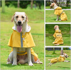 Pet Large Dog Raincoat Apparel Poncho Waterproof for Medium Large Sized for Dog Raincoat Clothes (Yellow, 5XL)