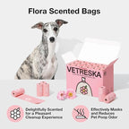 VETRESKA Lavender Scented Dog Poop Bags, Leak Proof, Extra Thick and Large Pet Waste Bags for Dog Walking and Cat Litter, 36 Refill Rolls, 540 Bags, Pink