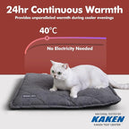 Mora Pets Self Heating Cat Bed Self Warming Cat Bed Thick Thermal Pet Bed Mat 36 x 24 Inches Removable Washable Cover for Outdoor Indoor Cats and Dogs Suede Grey Large
