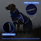 MIGOHI Cozy Small Dog Coat - Reflective Dog Coat for Small Dogs,Fleece Winter Coats Jacket for Dogs with Leash Hole,Snowproof Thick Puppy Clothes,Pomeranian,Chihuahua,XS,DarkBlue