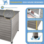 Dog House Outdoor Weatherproof Wooden Igloo Dog House with Raised Feet for Small Dogs Indoor & Outdoor, Dog Houses with Removable Floors, Waterproof House for Small Dogs Outside PET63