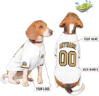 Custom Dog Baseball Jersey with Name Number Logo for Small Pet Dogs-Personalized Dog Shirts