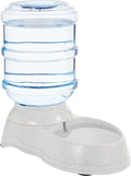 Amazon Basics Gravity Pet Water Dispenser for Cat, Dog, 1 gallon Capacity, Small, Gray