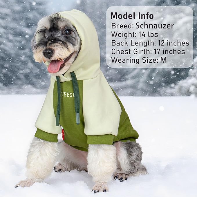 KYEESE Dog Hoodie Stretchy Pet Sweatshirt with Drawstring Cat Coat with Leash Hole Warm Pet Clothes Comfort Cat Sweater Soft Dog Clothes for Small Dogs Dogs Winter Coat for Cold Weather