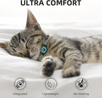 Waterproof Airtag Cat Collar, Reflective Cat Airtag Collar with Bell, Breakaway Cat Collar AirTag Holder, Lightweight Kitten Collar for Apple Air tag, Cat GPS Collars for Girl Boy Cats, Kitten (Teal)