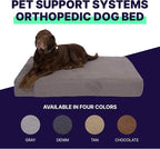 Pet Support Systems Orthopedic Dog Bed - Gel Memory Foam Pet Bed, Luxury Washable Dog Bed for Sleeping and Support (Removable Cover, Small Gray Dog Bed)