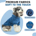 SCENEREAL Dog Hoodie Sweaters for Small Medium Large Size Dogs, Fleece Dog Sweatshirt with Hat and Pocket,Soft Cold Winter All Weather Dog Clothes for S to XL Sized Dogs, Blue S