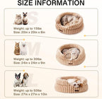 MEWOOFUN Dog Bed for Medium Dogs, Washable Large Cat Beds for Indoor Cats, Donut Pet Bed for Dogs and Cats with Anti-Slip Bottom (Camel, 27"x27"x10")