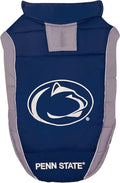 NCAA Penn State Nittany Lions Puffer Vest for Dogs & Cats, Size Small. Warm, Cozy, and Waterproof Dog Coat, for Small and Large Dogs/Cats. Best NCAA Licensed PET Warming Sports Jacket
